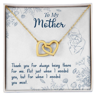 Thank You For Always Being There - Interlocking Hearts Necklace