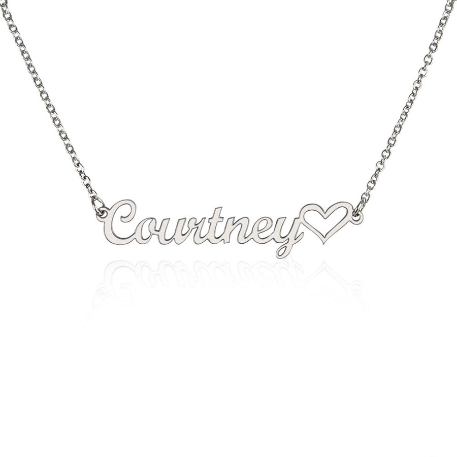 Classic Heart Style Name Necklace