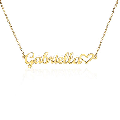 Classic Heart Style Name Necklace