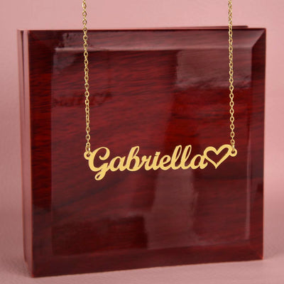 Classic Heart Style Name Necklace
