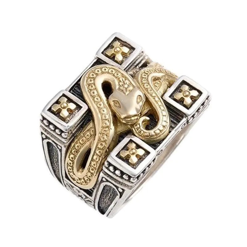 Vintage Personalized Viper-Shaped Animal Ring